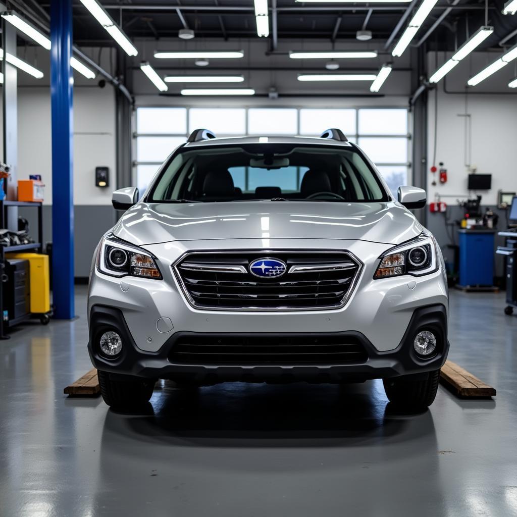 Subaru Outback Undergoing Routine Maintenance