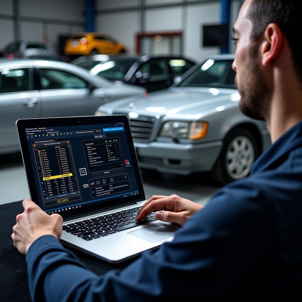 Technician Remotely Diagnosing Car Issues