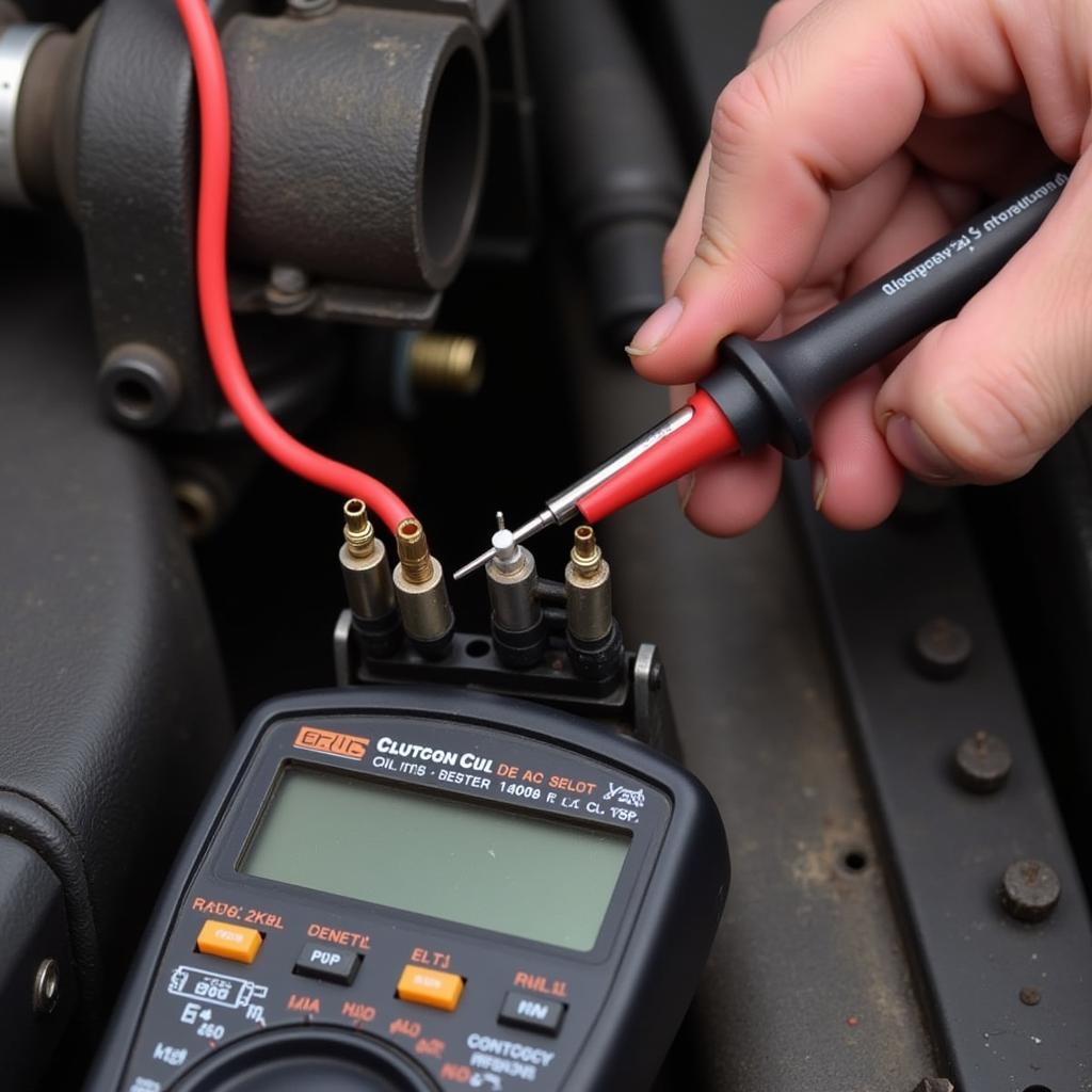 Multimeter Testing Clutch Coil Continuity