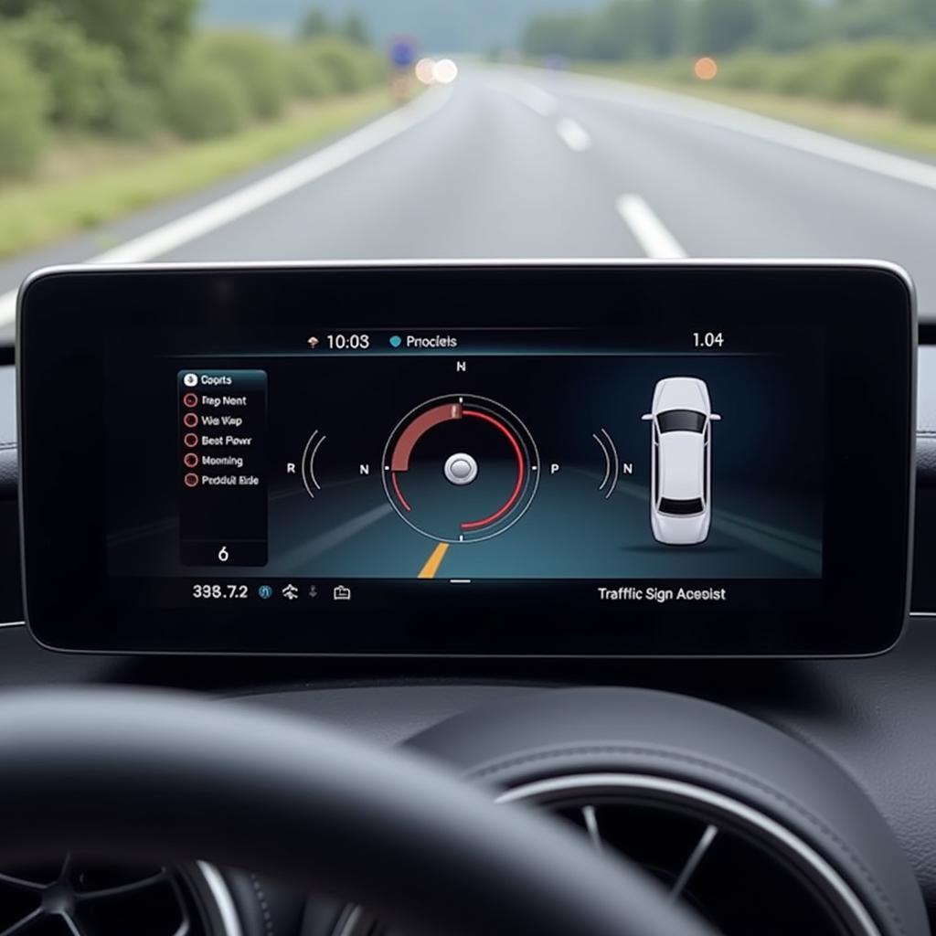 Traffic Sign Assist Display in a Mercedes