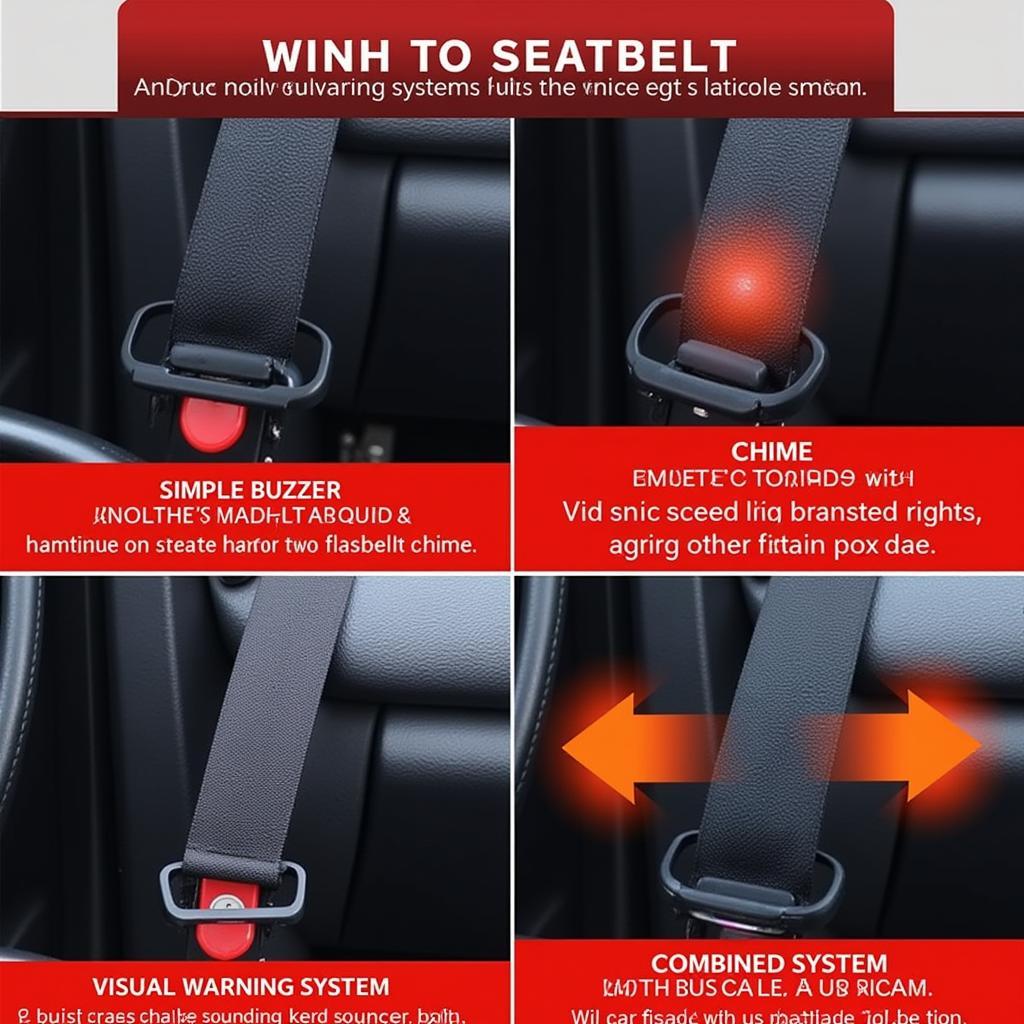 Different Seatbelt Warning Systems for Classic Fiat Cars