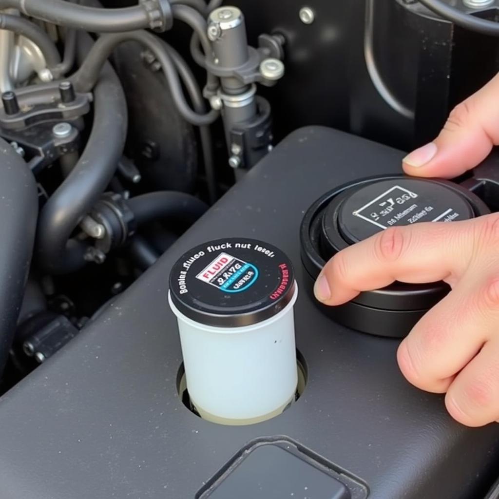 Checking the brake fluid level in a Vauxhall Astra