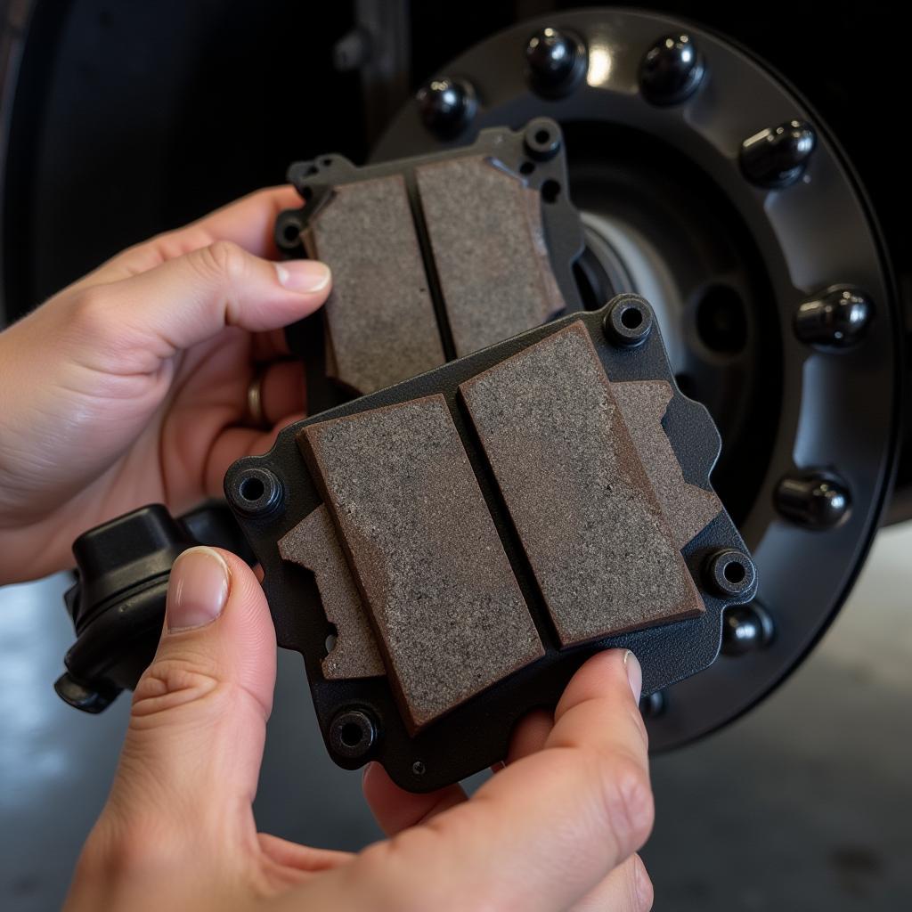 Inspecting Volkswagen Beetle Brake Pads