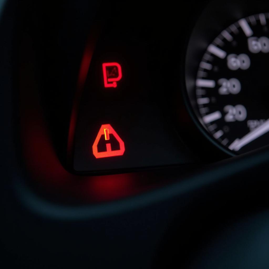 Volkswagen Jetta Dashboard with Brake Warning Light Illuminated