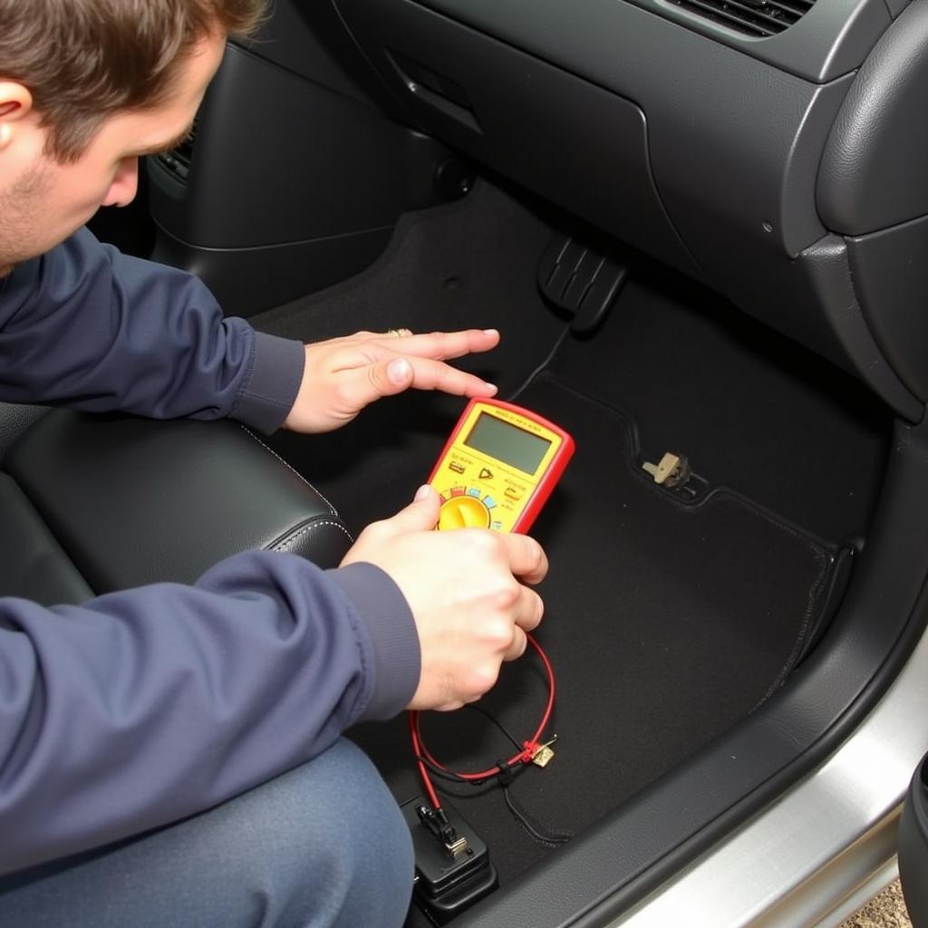 Inspecting Seat Belt Buckles in a 2006 VW Passat