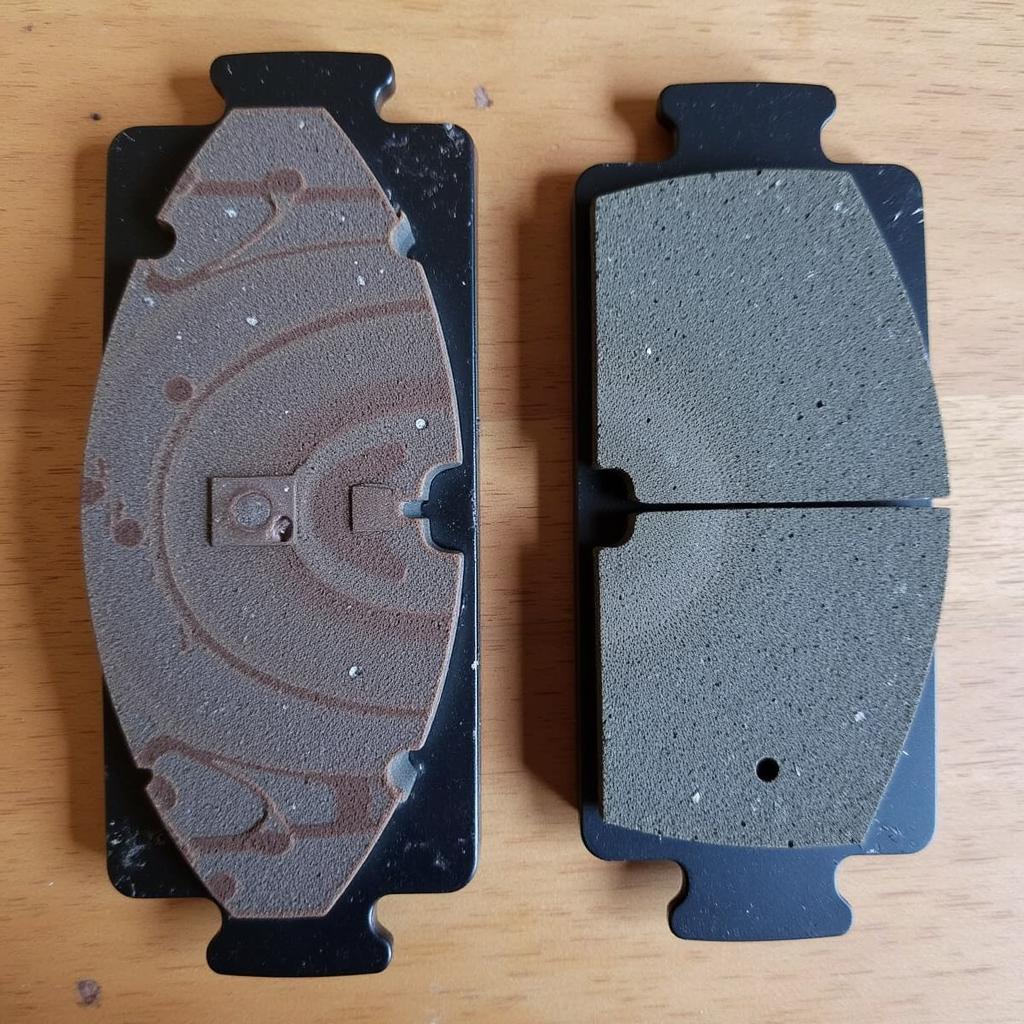 Worn Brake Pads on a VW Polo