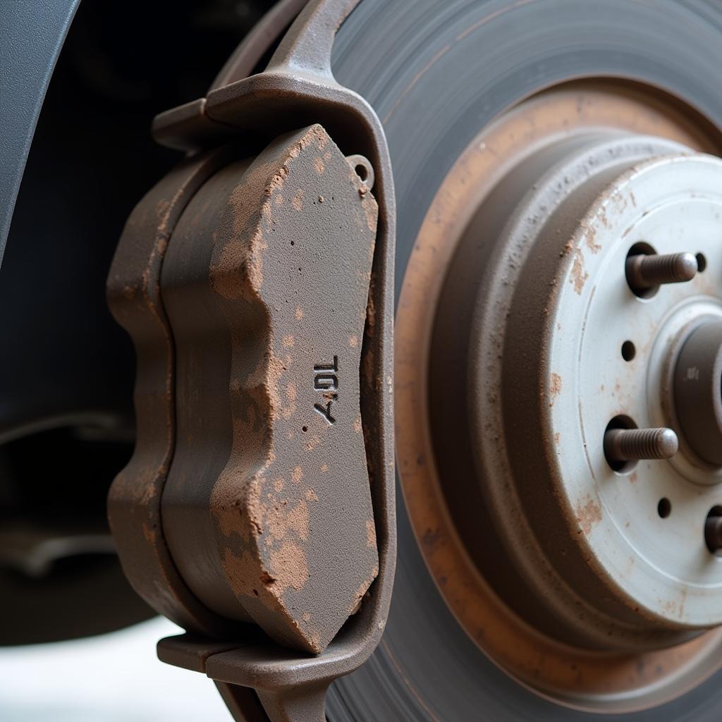 Worn Brake Pads on a 2001 Jeep Grand Cherokee