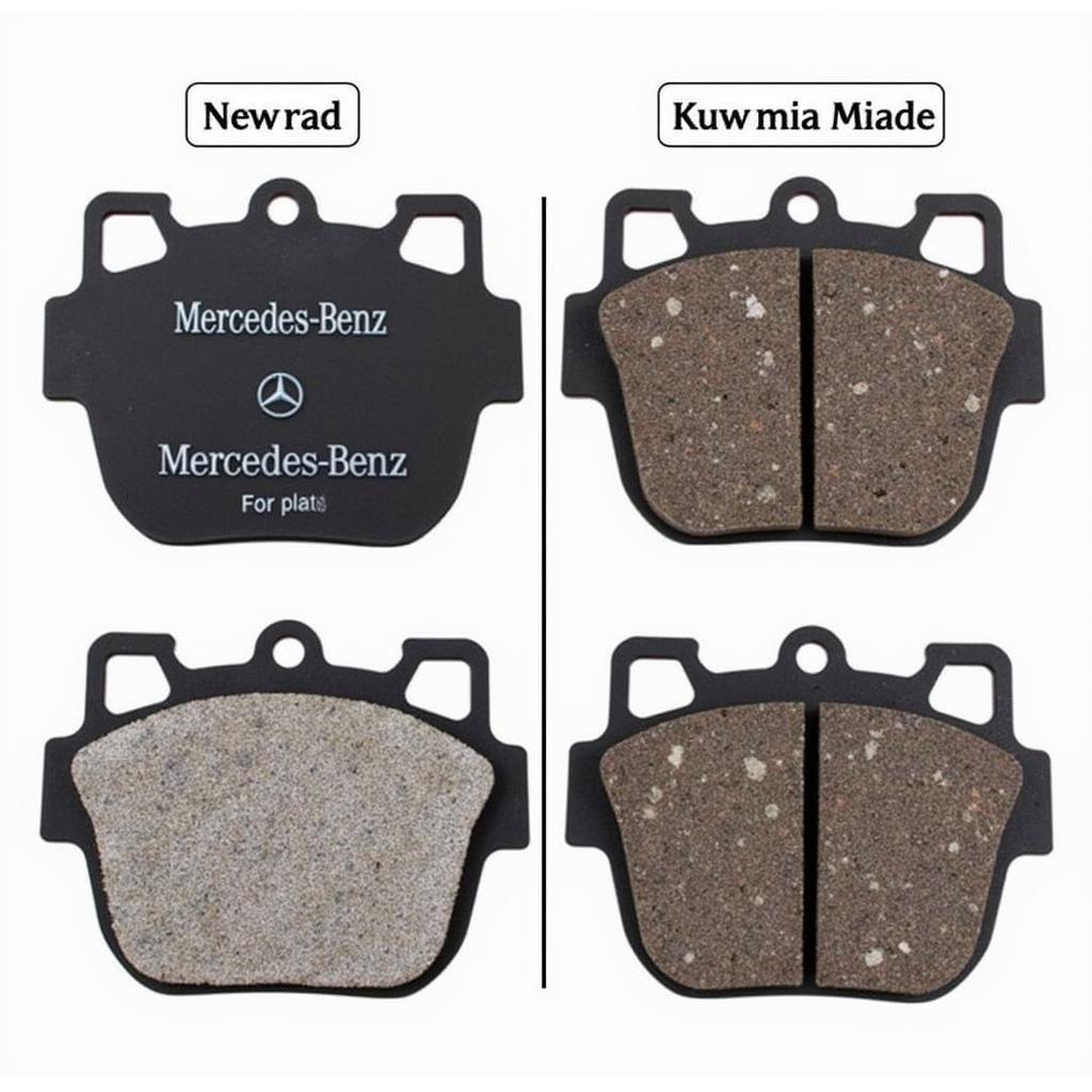 Worn Brake Pads on Mercedes