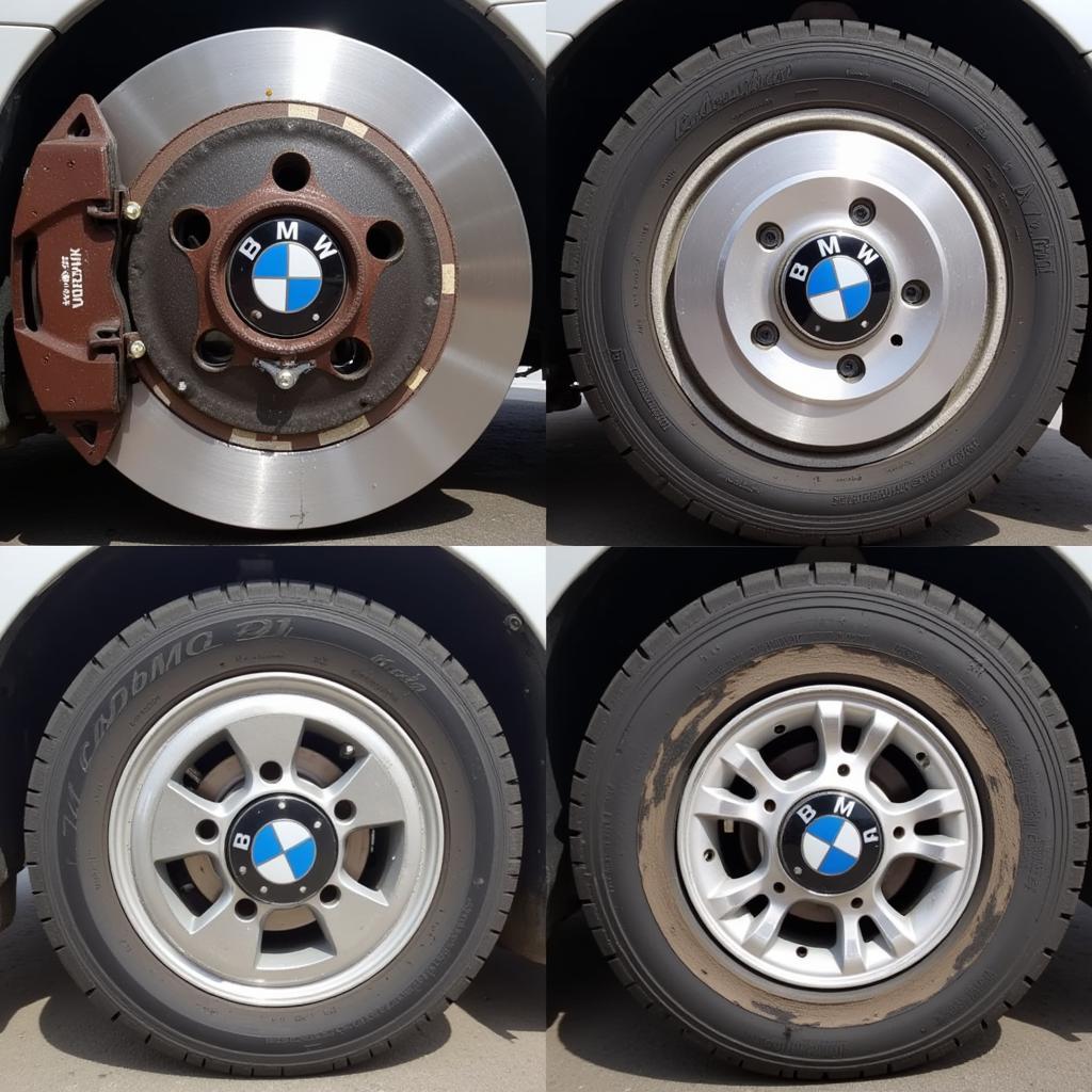 Worn Brake Pads on BMW