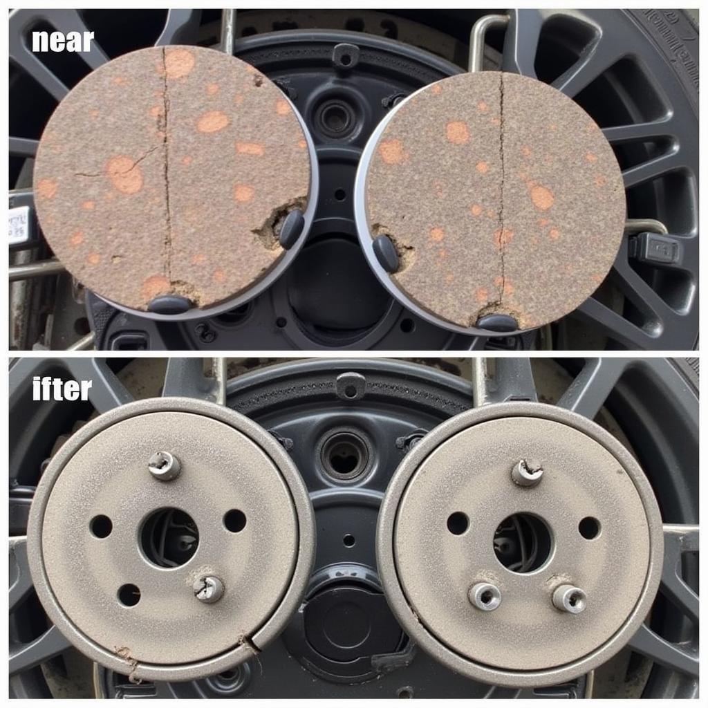 Worn Brake Pads on a 2012 Audi A4