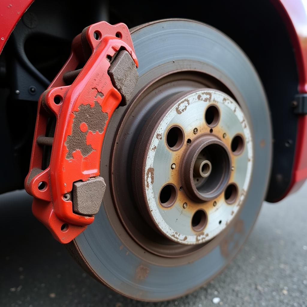 Worn Brake Pads