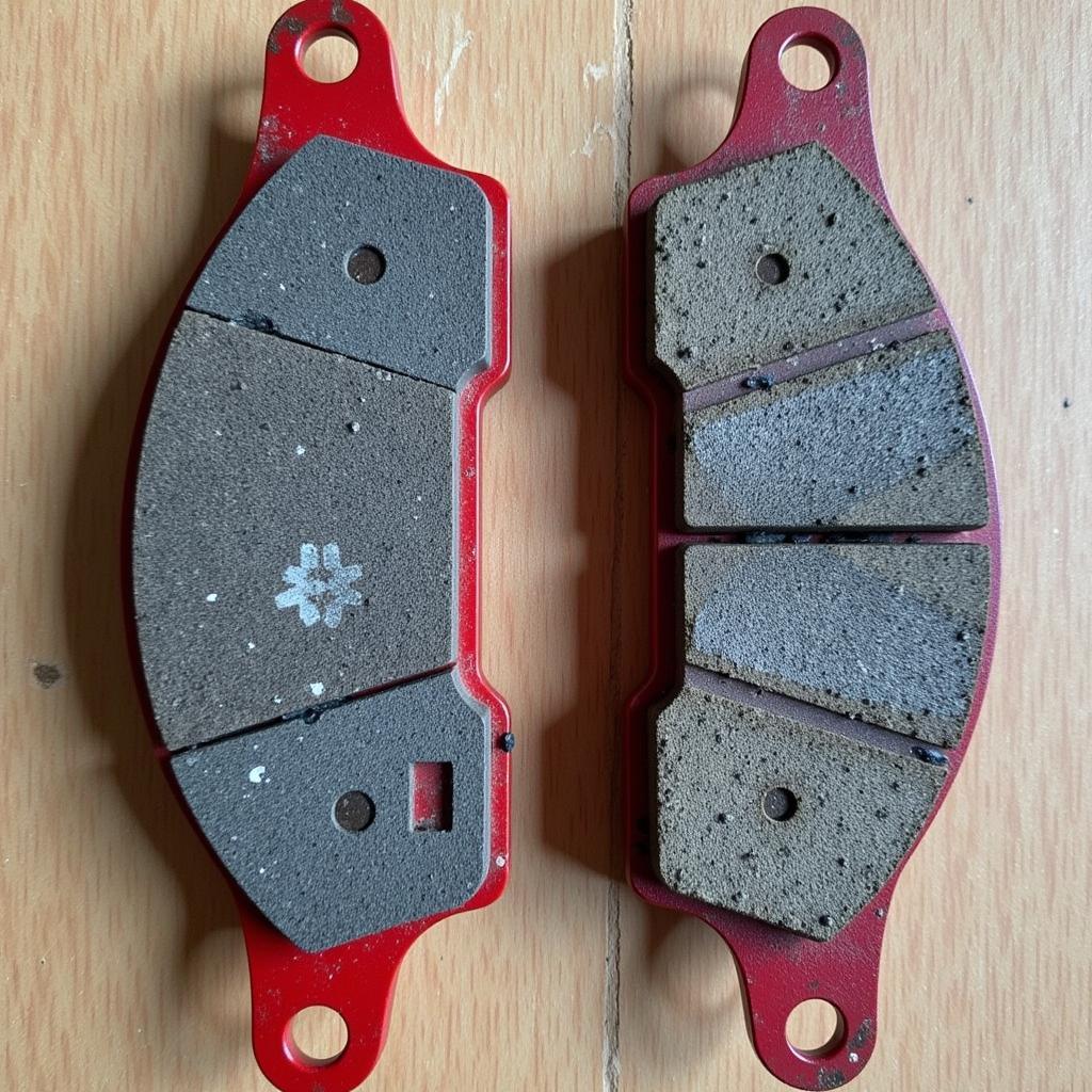 Worn brake pads