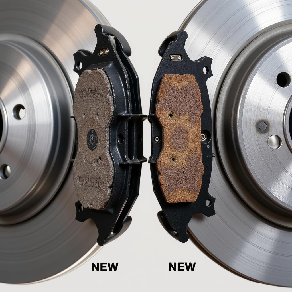 Worn Brake Pads and Rotor