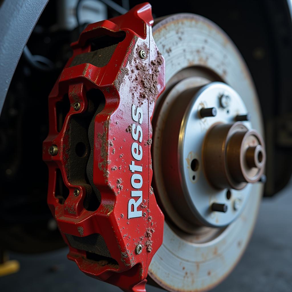 Worn Brake Pads on an Audi S5