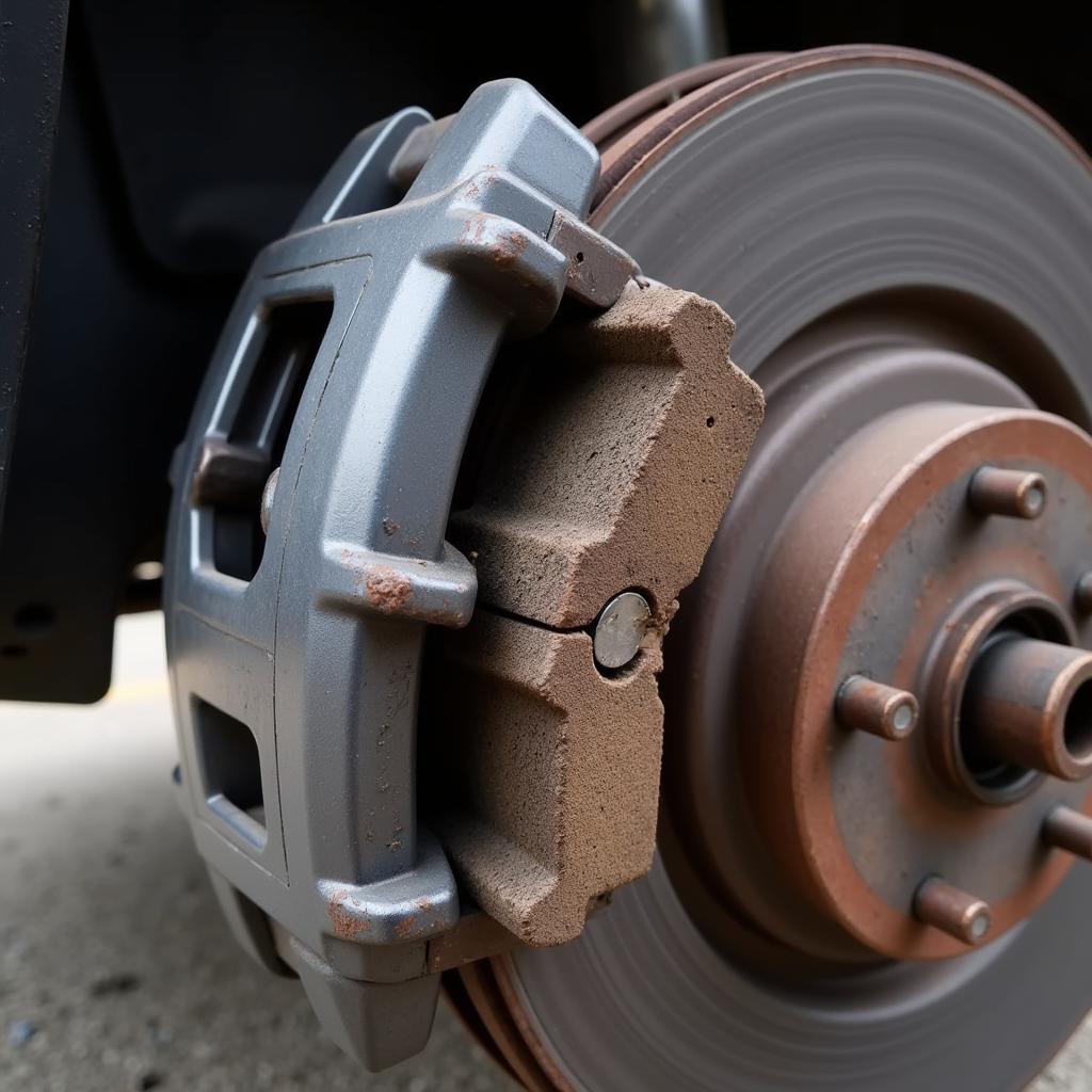 Worn Brake Pads on Dodge Caravan