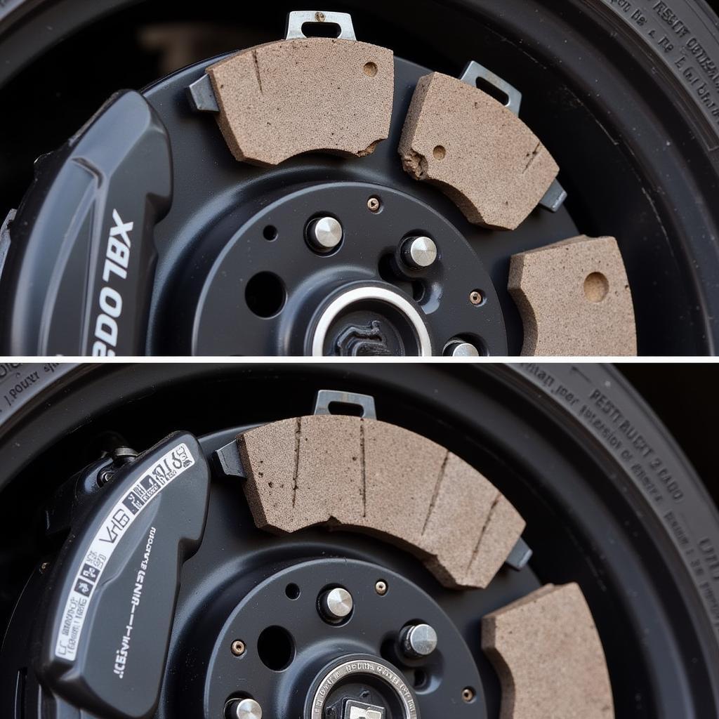 Worn Brake Pads on Ford Focus ST