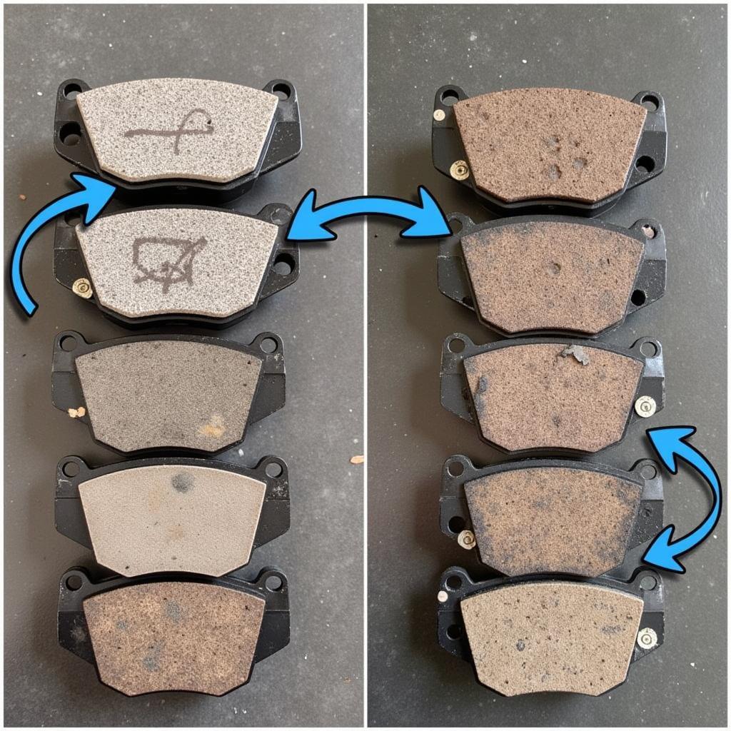 Worn Brake Pads on a Jeep Grand Cherokee