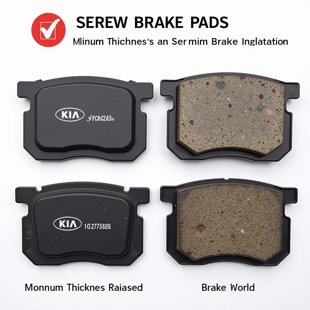 Worn Brake Pads on a Kia Picanto