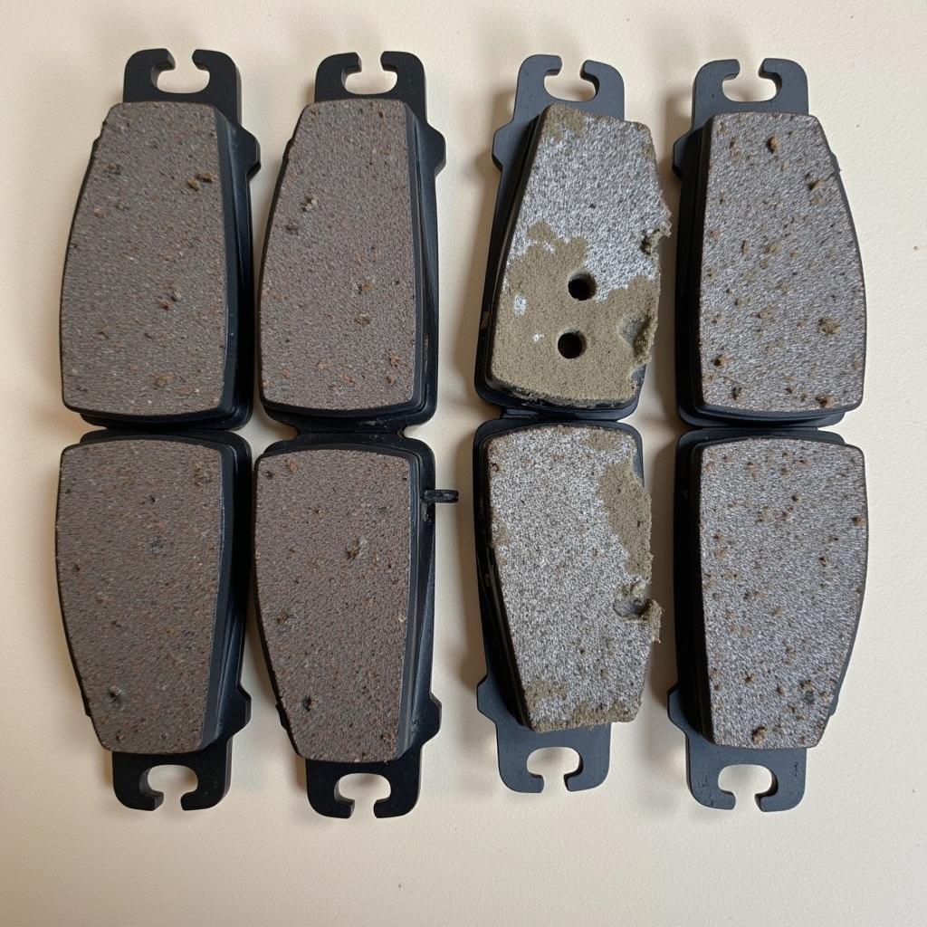 Comparing Worn and New Brake Pads