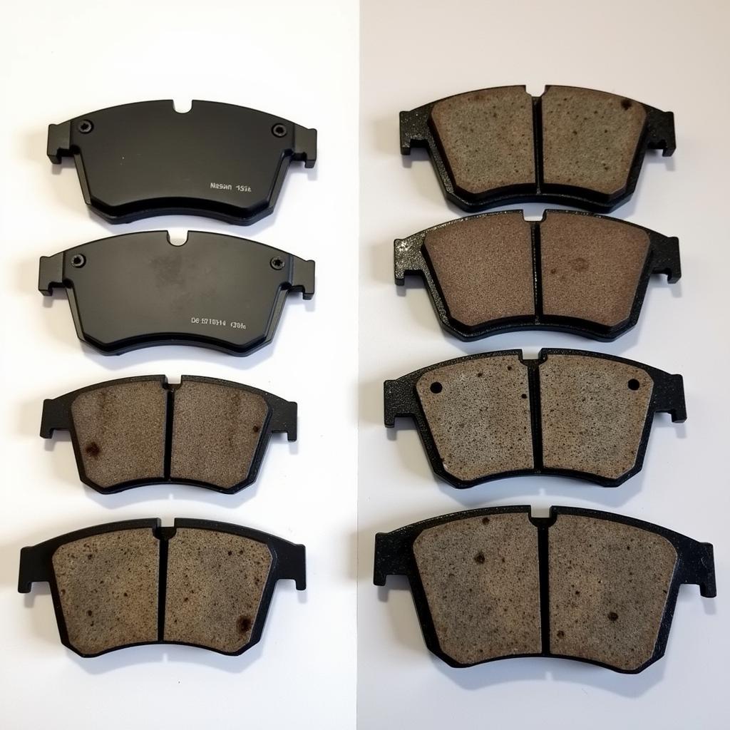 Worn Brake Pads on a Nissan Juke