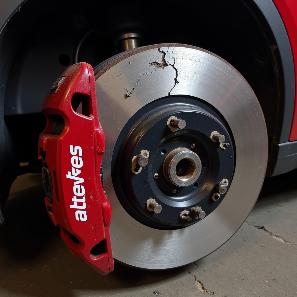 Worn Brake Pads on Alfa Romeo Stelvio