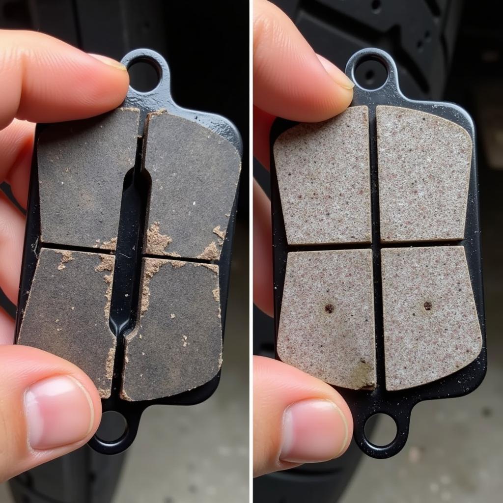 Worn Brake Pads