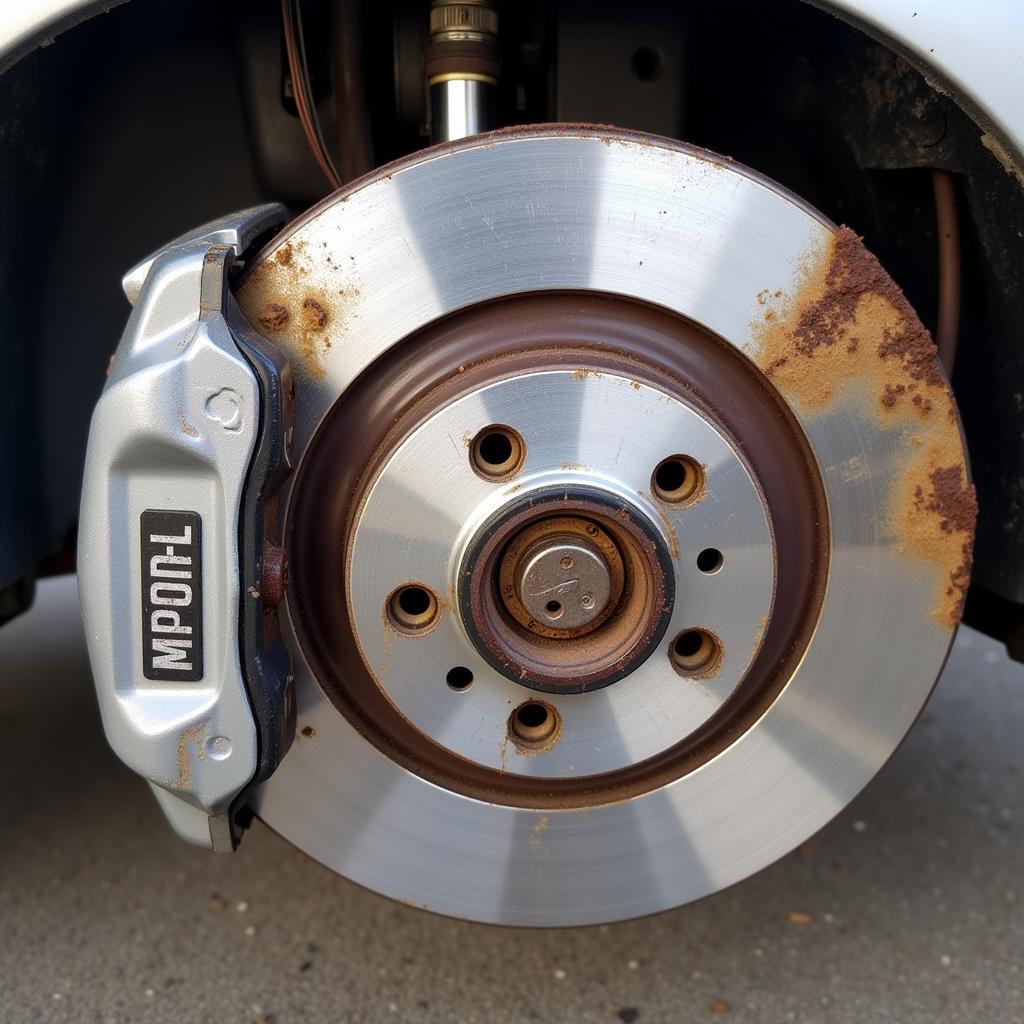 Worn Brake Pads on a Prius