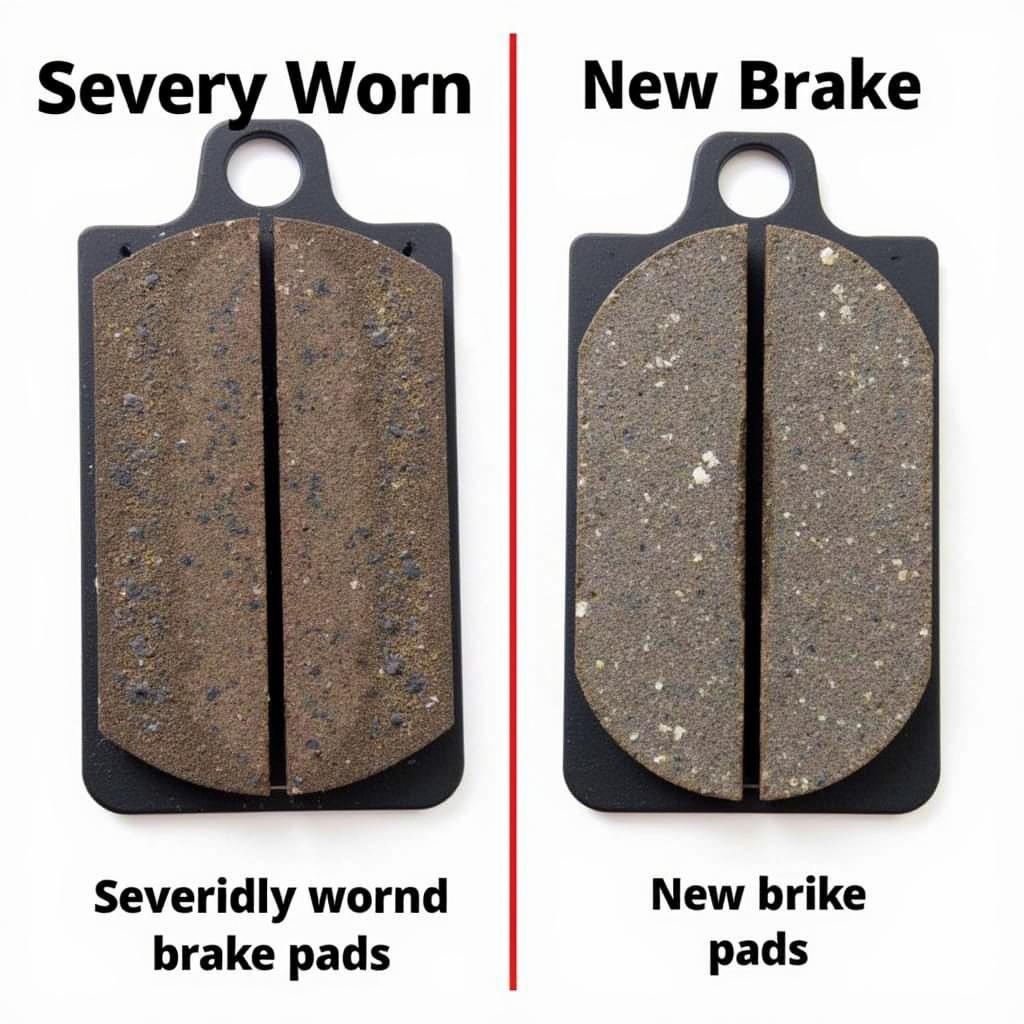 Worn Brake Pads vs. New Brake Pads