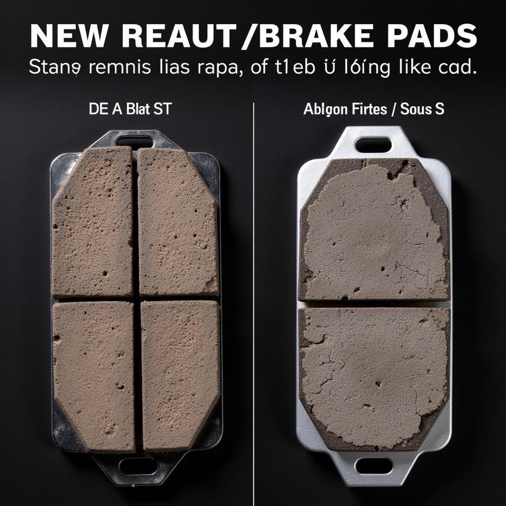 Comparison of Worn and New Brake Pads