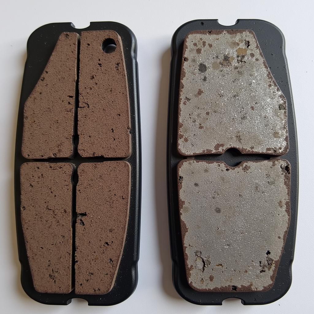 Worn Brake Pads vs. New Brake Pads