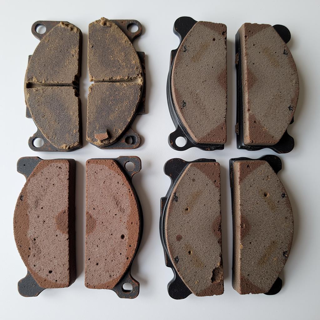 Comparing Worn and New Brake Pads