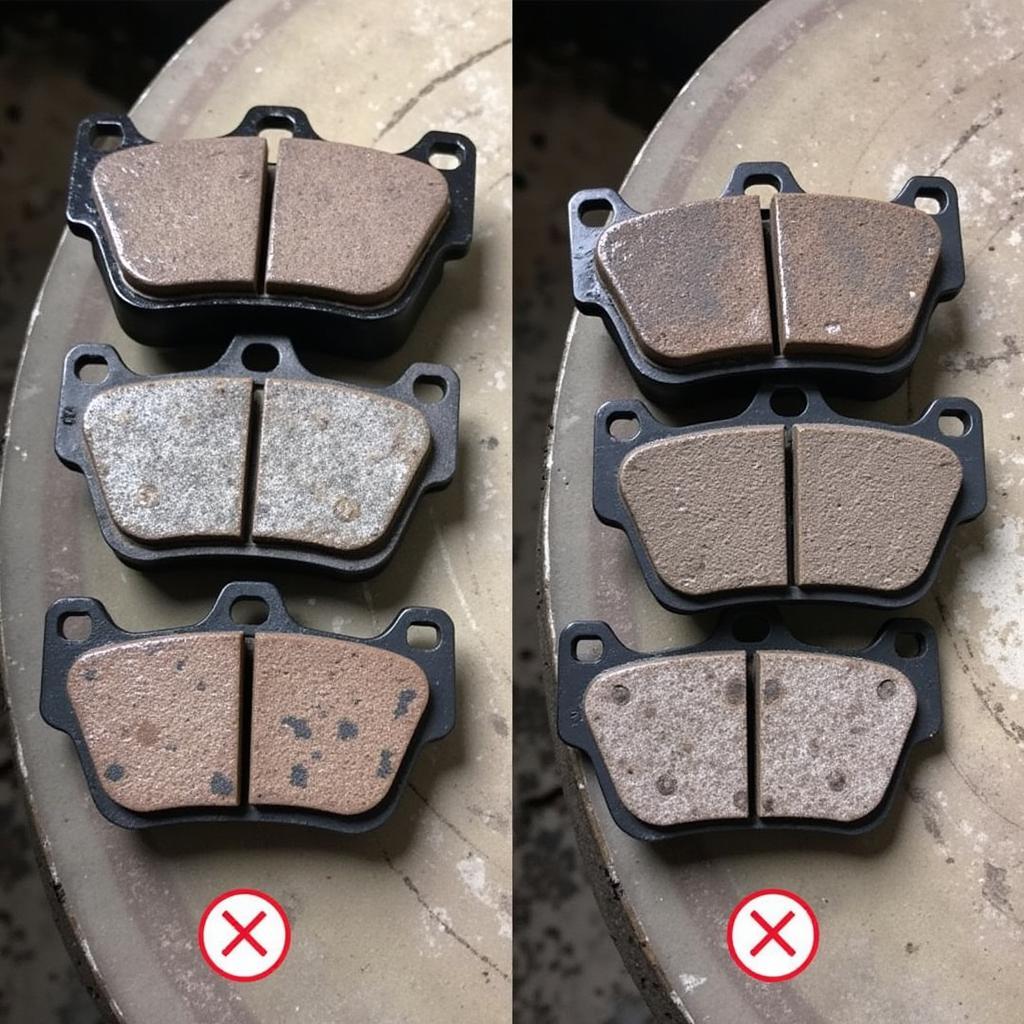 Worn Brake Pads vs. New Brake Pads