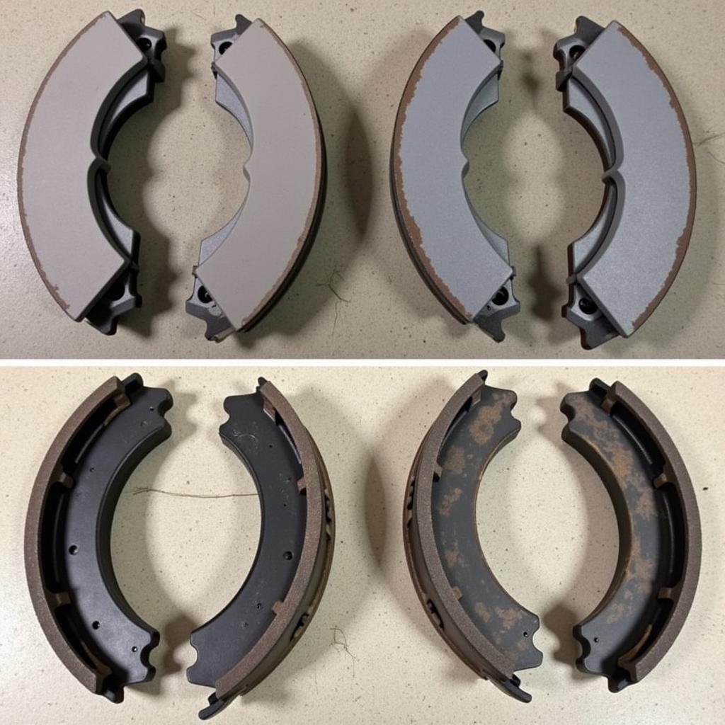 Worn Brake Shoes Lincoln LS