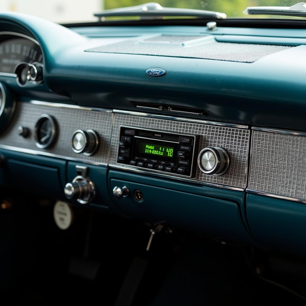 Modern Bluetooth Radio in 1956 Ford Dashboard