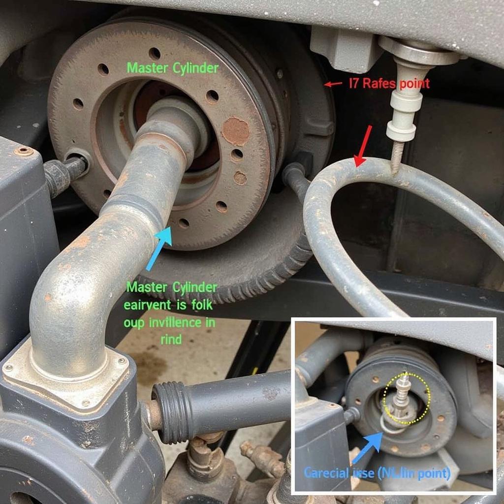 1970 Mercedes Benz Brake System Master Cylinder Inspection