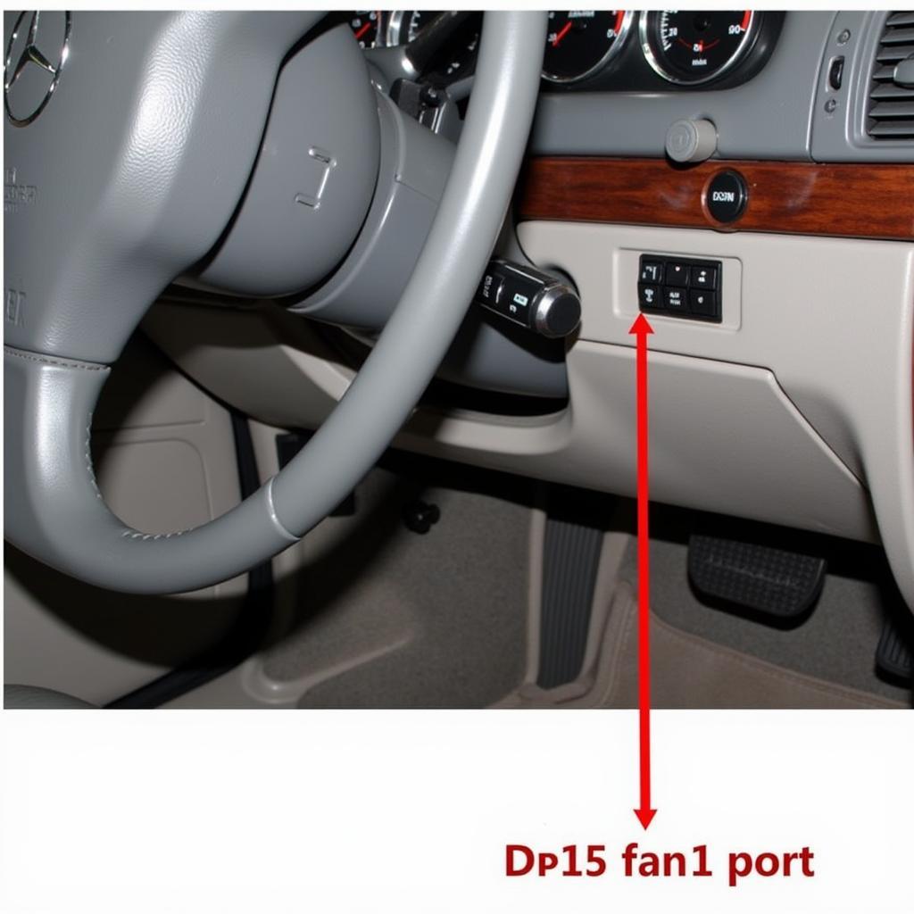 2001 Mercedes E320 OBD2 Port Location under the dashboard