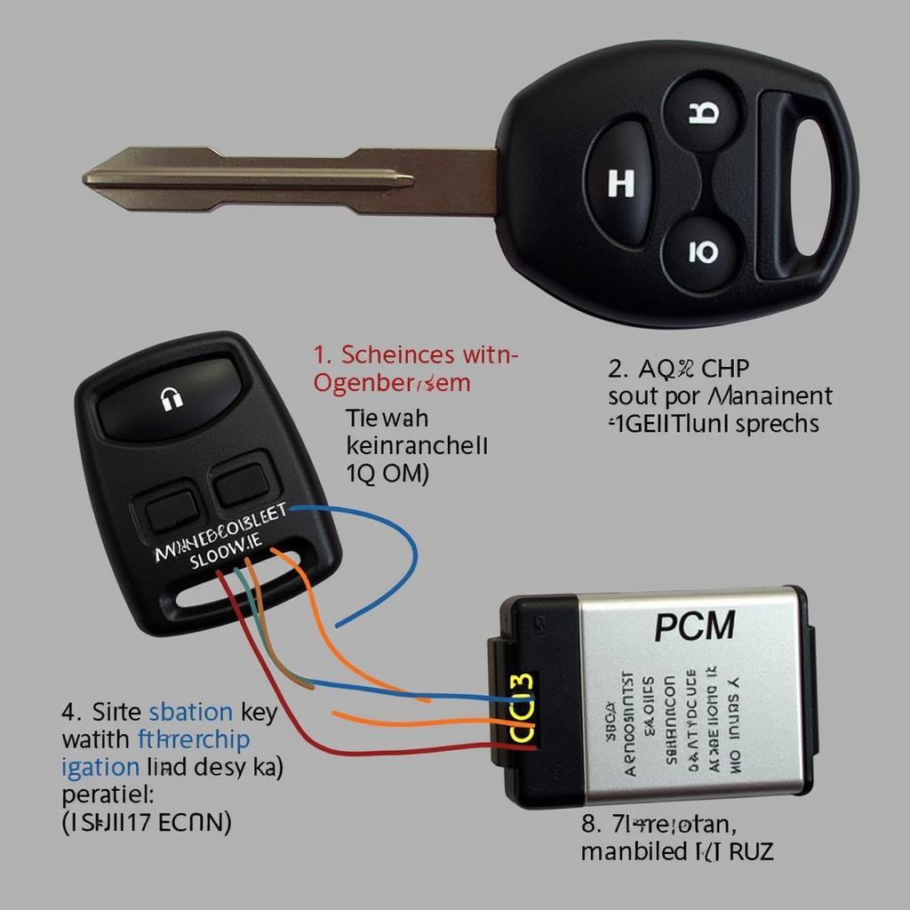 2004 Dodge Durango Anti-theft System Key Components