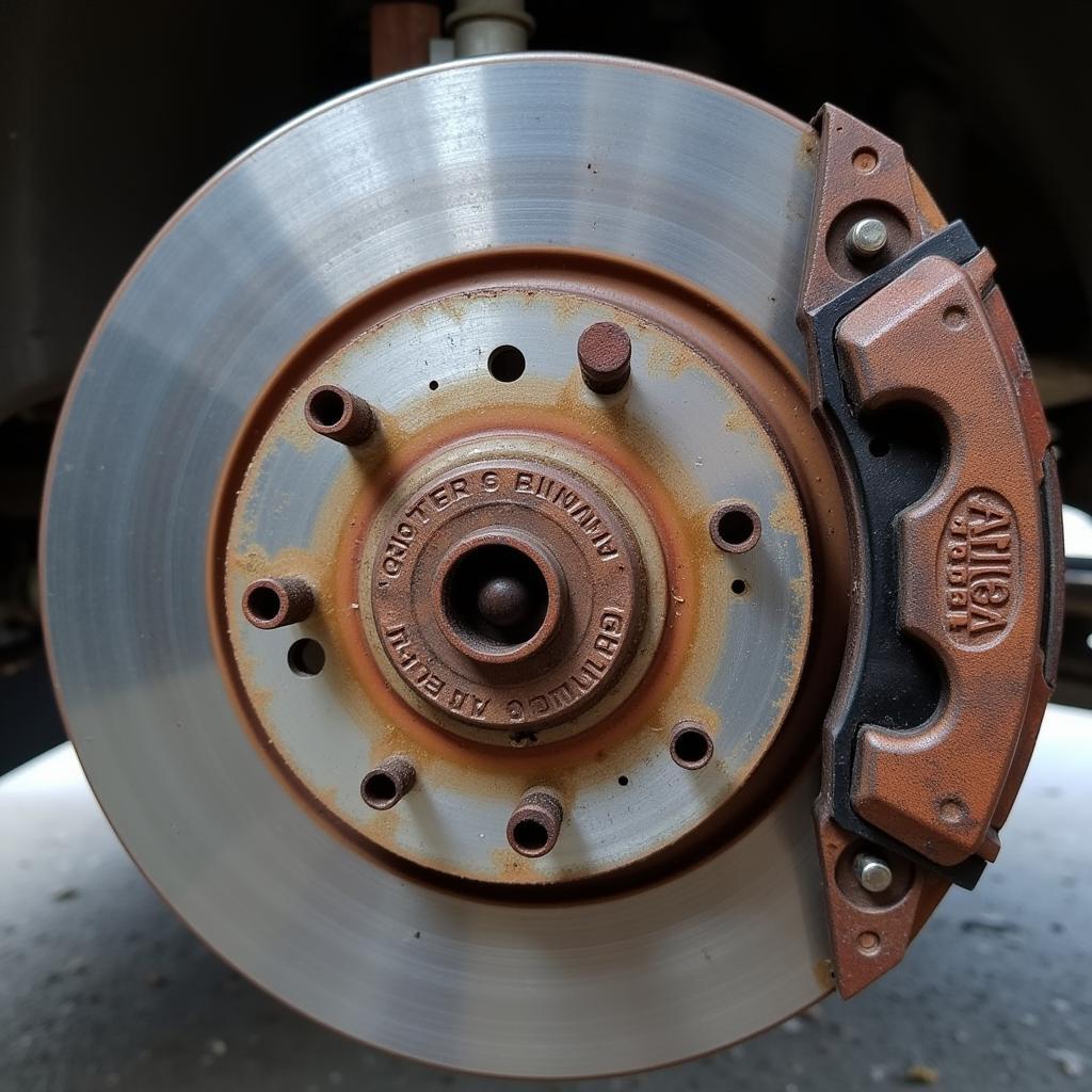 Worn Brake Pads on a 2005 Subaru Outback