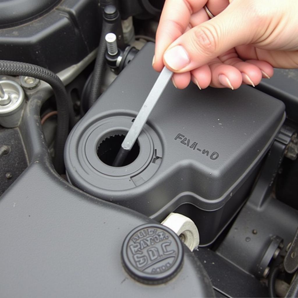 Checking Brake Fluid Level in 2006 Audi A4