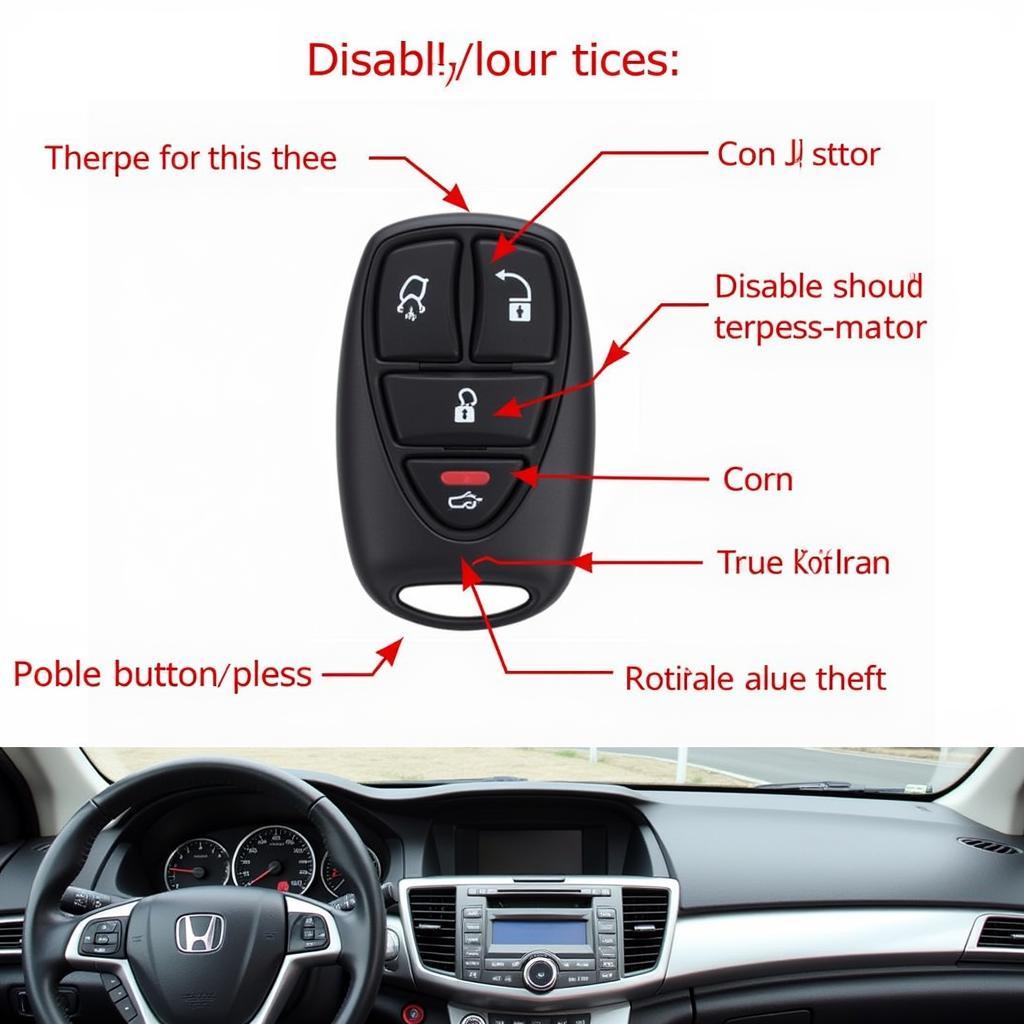 Disabling Anti-Theft with Key Fob on a 2012 Honda Accord