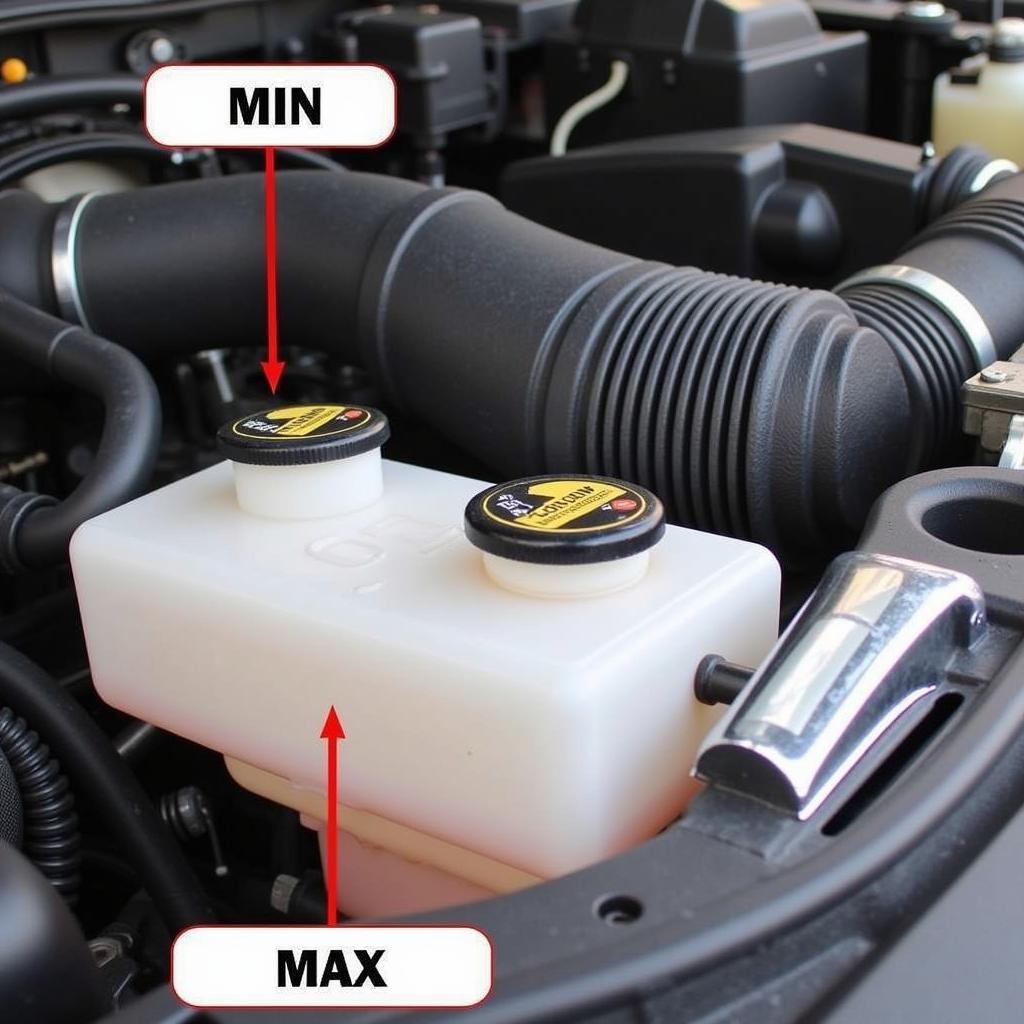 Checking the Brake Fluid Reservoir in a 2013 Chrysler 300