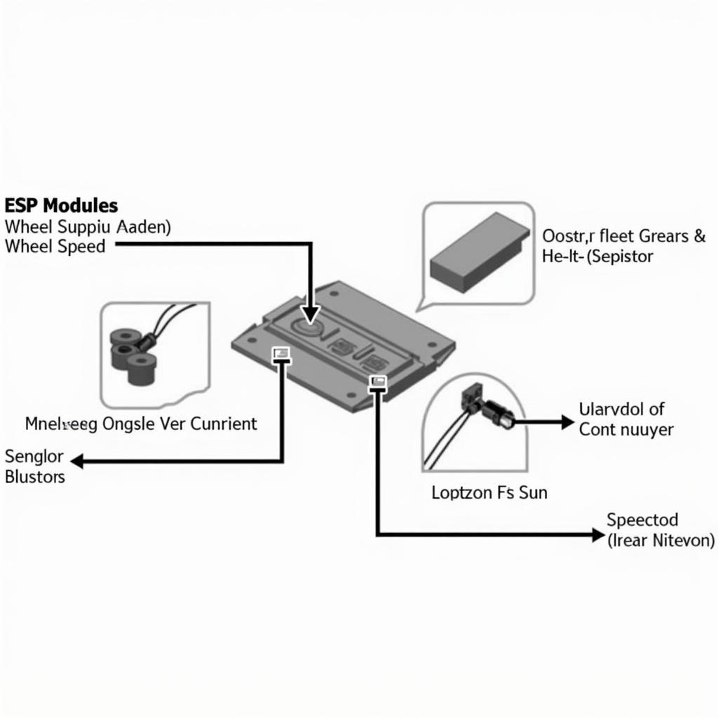 2013 Mercedes C250 ESP Module and Related Components