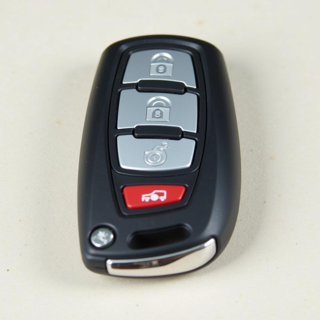 Closeup view of a 2014 Honda Accord key fob