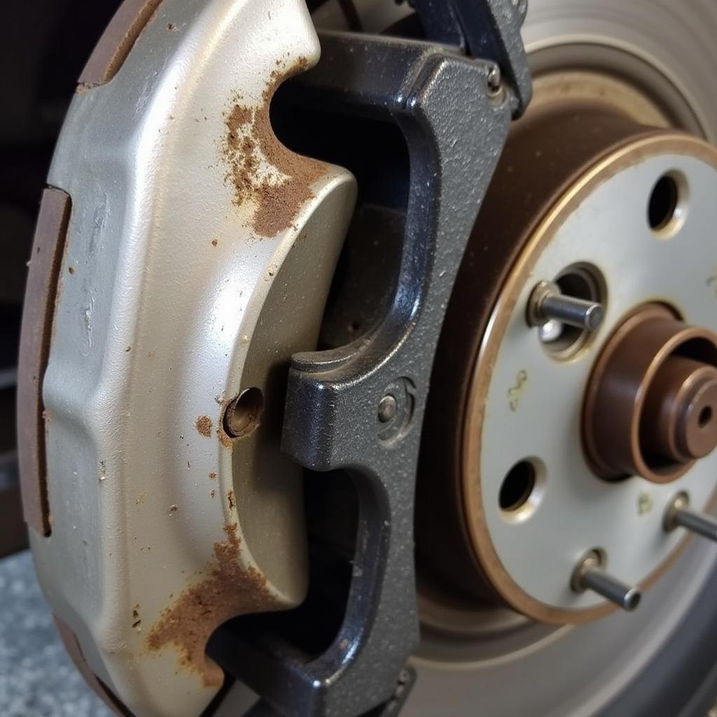 Worn Brake Pads on a 2014 Kia Optima Hybrid