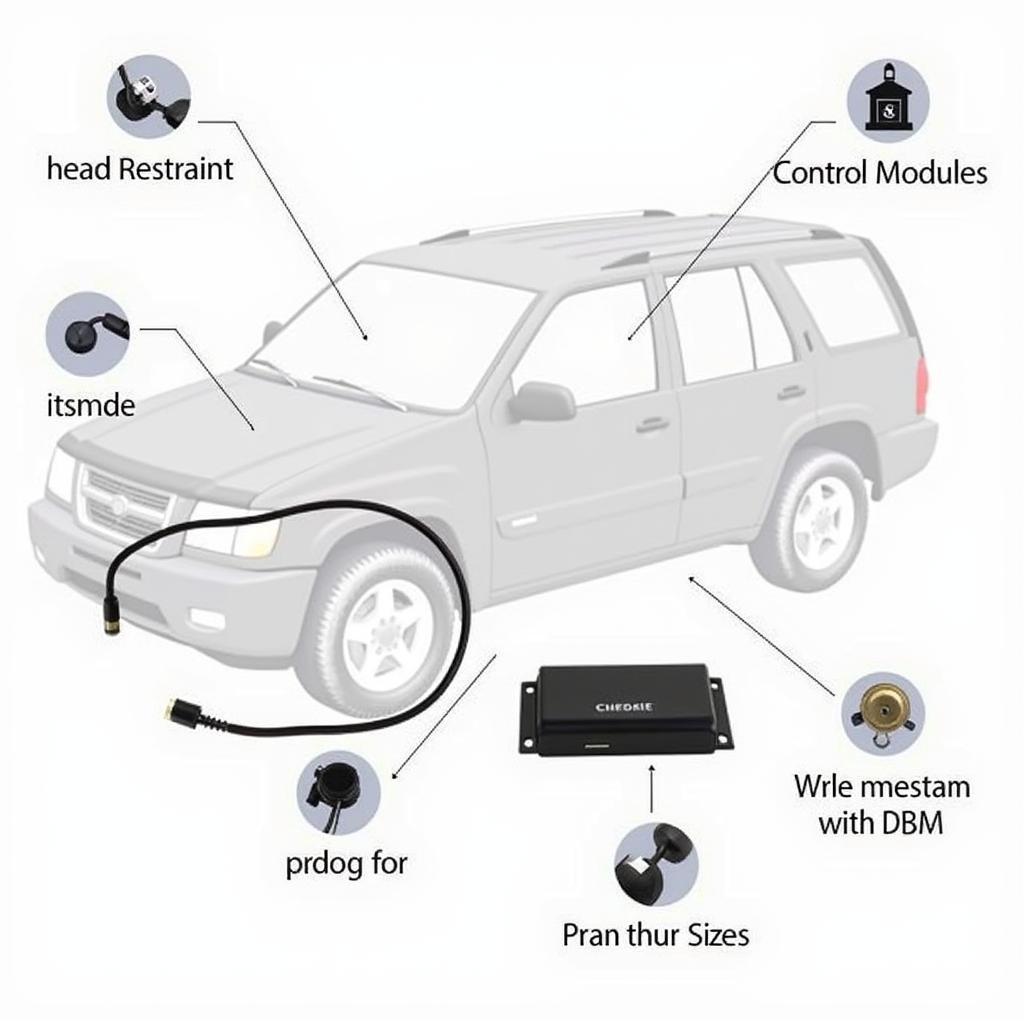 2014 Mercedes C300 Head Restraint System Components