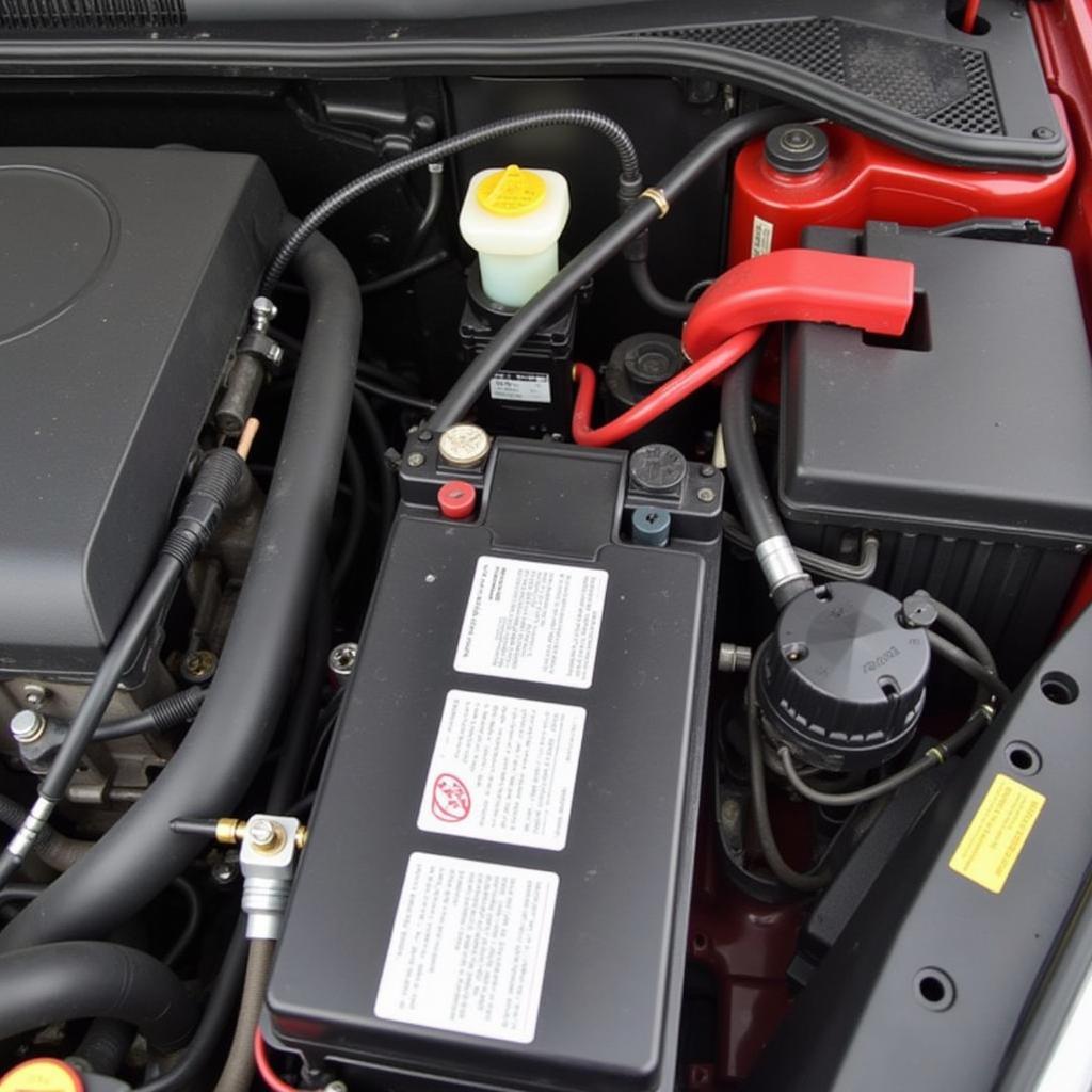 2016 Dodge Dart Battery Location in Engine Compartment