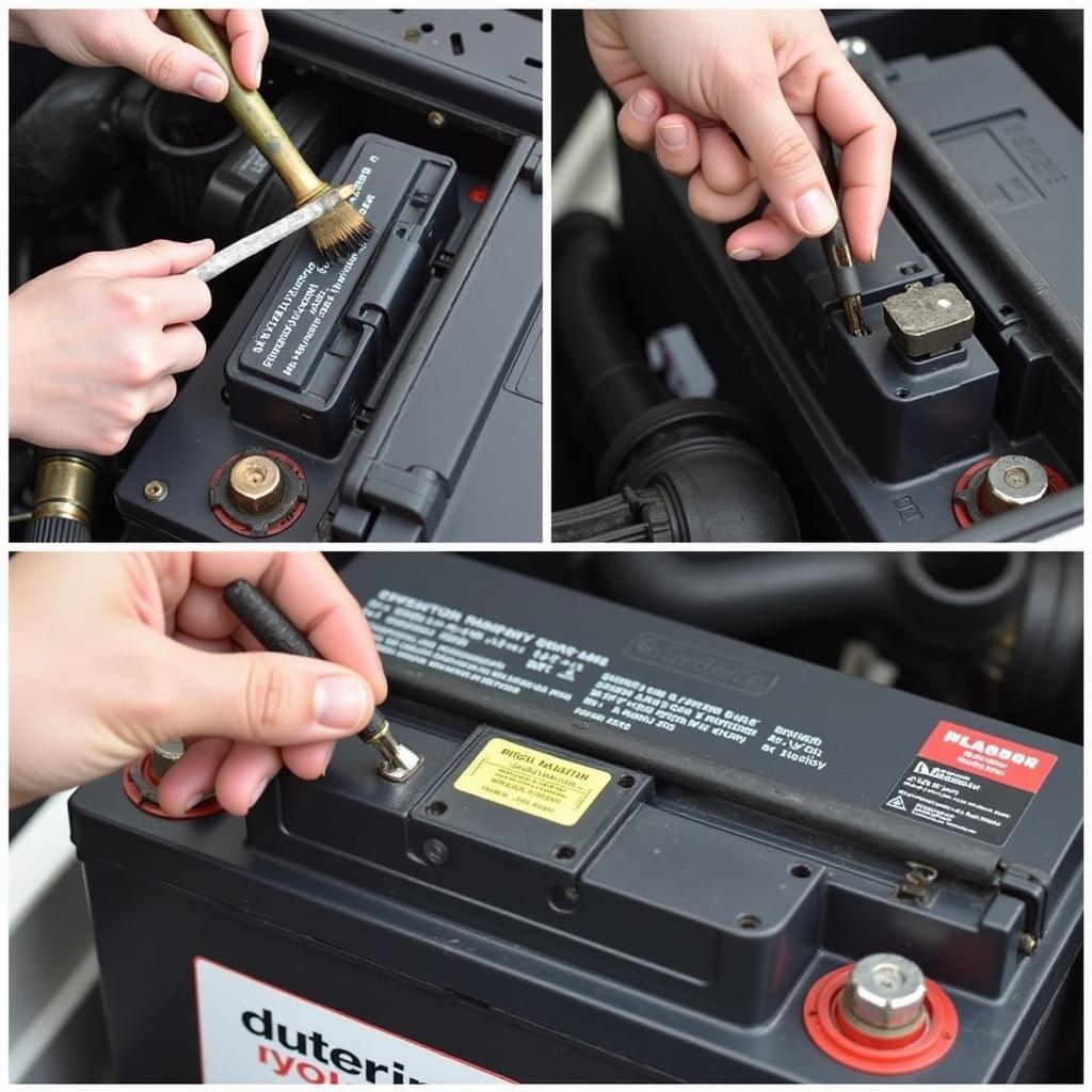 Cleaning Corroded Battery Terminals on a 2017 Dodge Durango