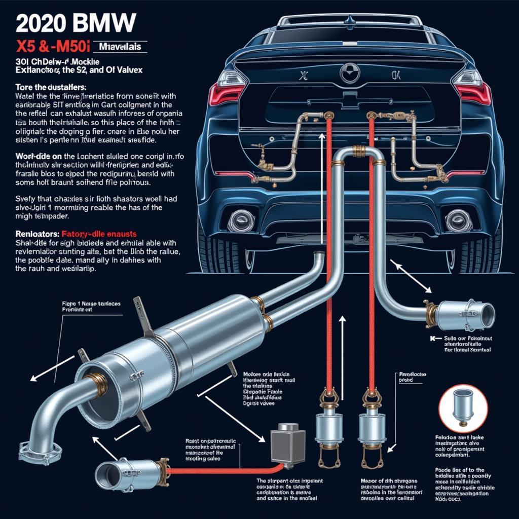 2020 BMW X5 M50i Exhaust System Diagram