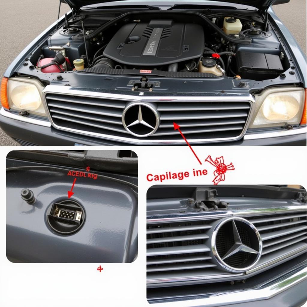 1992 Mercedes SL Diagnostic Port Location - Under the Hood