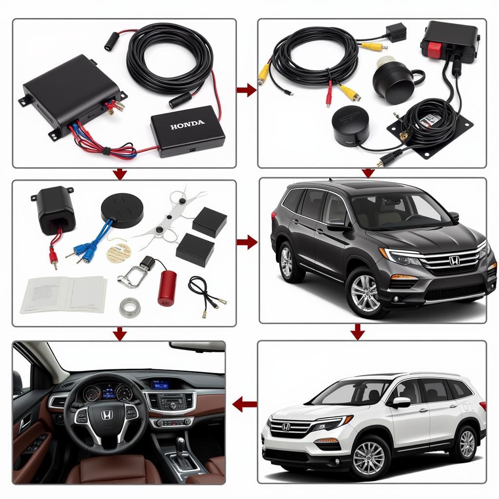 Aftermarket Car Alarm Installation in a Honda Pilot